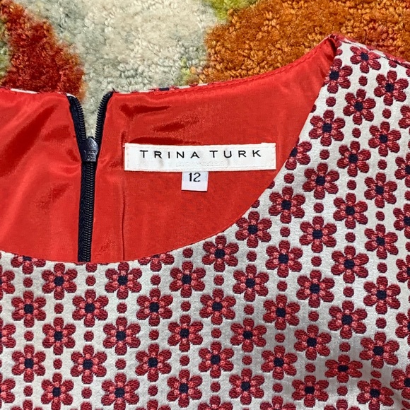 Trina Turk Floral Darling Ruffle Sleeve Dress - Picture 9 of 14